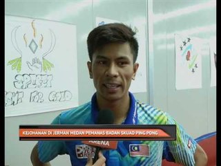 Kejohanan di Jerman medan pemanas badan skuad ping pong