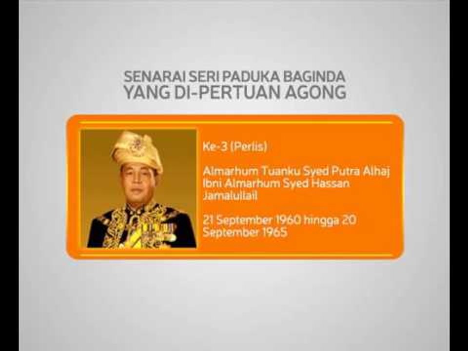Senarai Seri Paduka Baginda Yang Di-Pertuan Agong