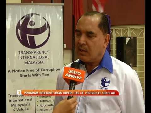 Program Integriti akan diperluas ke peringkat sekolah