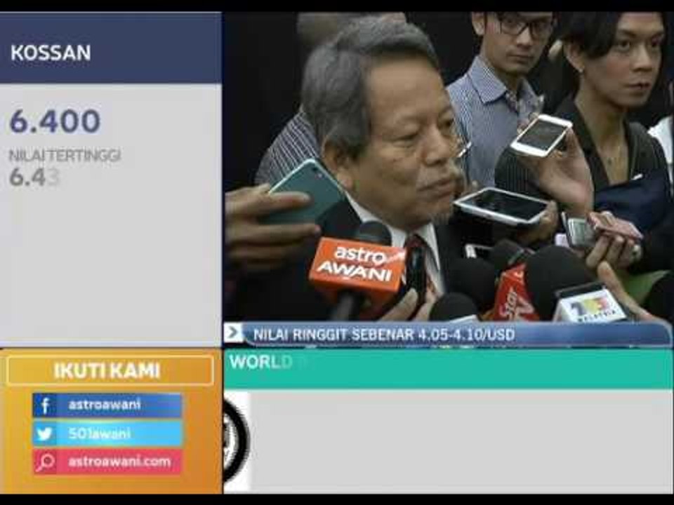 Nilai Ringgit sebenar 4.05  - 4.10/USD