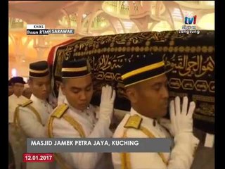 Jenazah Tan Sri Adenan Satem di bawa ke Tanah Perkuburan Samariang
