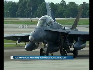 Tuanku Halim and wife accorded royal send-off