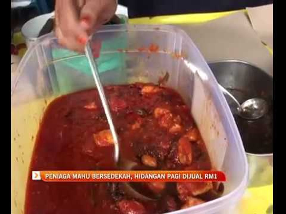 Peniaga mahu bersedekah, hidangan pagi dijual RM1