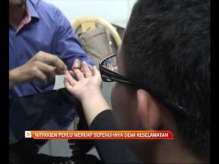 Nitrogen perlu meruap sepenuhnya untuk keselamatan