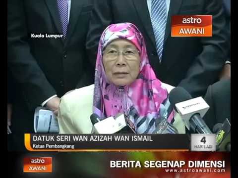 Wan Azizah akan bawa usul undi tidak percaya