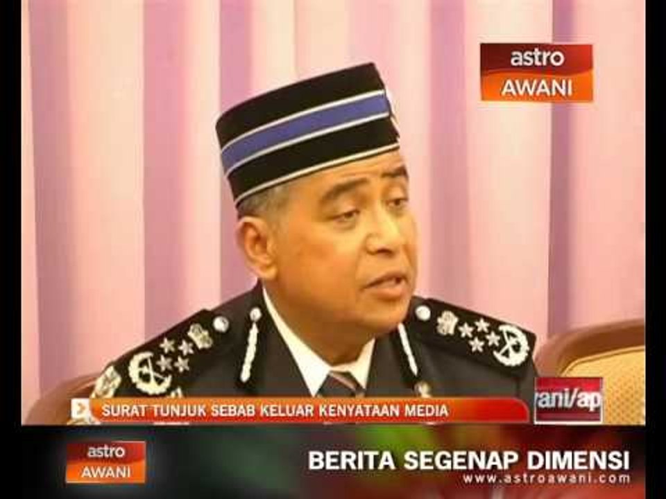 Surat tunjuk sebab keluar kenyataan media