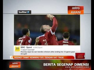 Wayne Rooney tamat kemarau gol dengan hat-trick