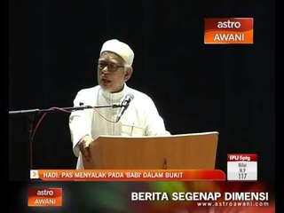Hadi Awang: PAS menyalak pada 'babi' dalam bukit