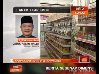 KPDNKK sasar 1 KR1M di setiap parlimen