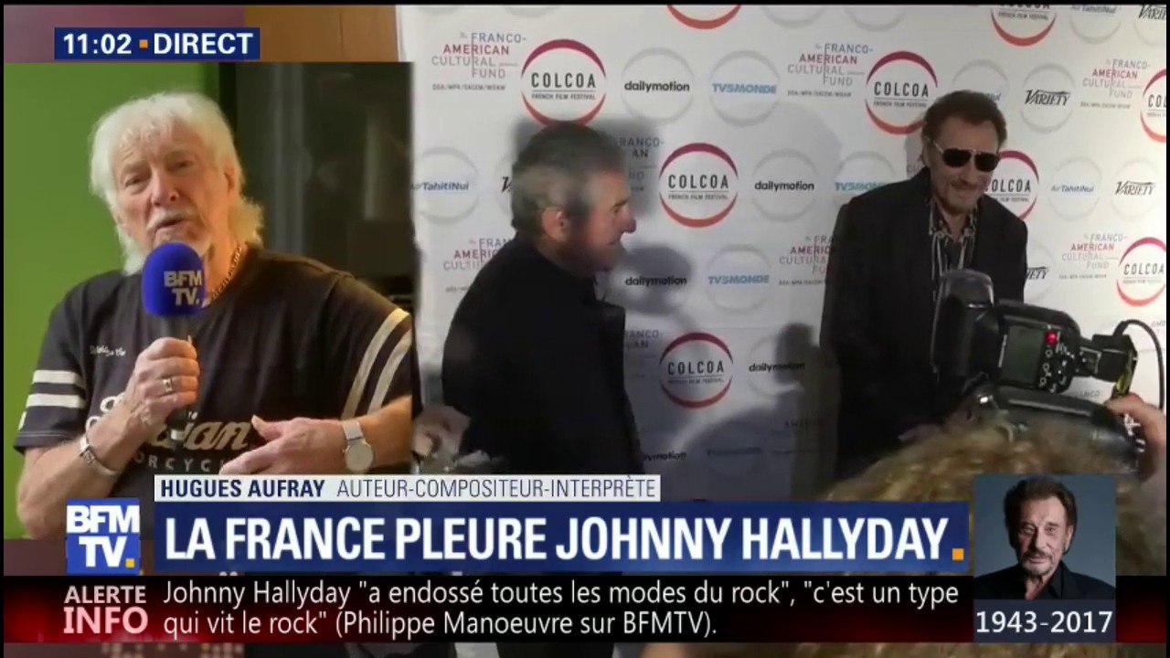 "Pour moi, il n’est pas mort", les mots d’Hugues Aufray après la disparition de Johnny Hallyday
