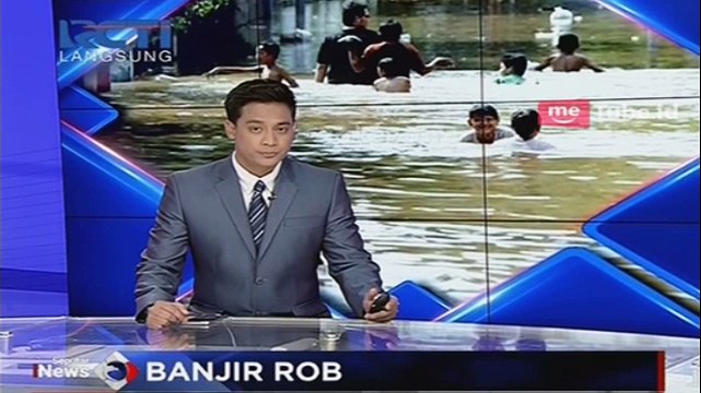 Banjir Rob di Muara Baru Mulai Surut