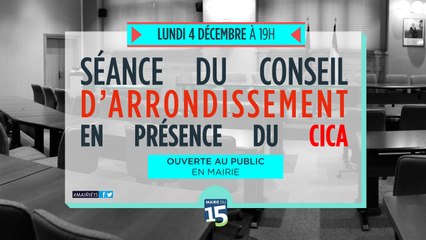 CA CICA du 15 e Arrondissement du Lundi 4 Décembre 2017