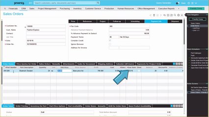 Sales Orders in Priority ERP