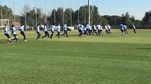Lazio: seduta allenamento prima della partenza per il Belgio
