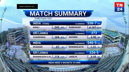 india vs srilanka 3rd test match 2017 highlights day 5