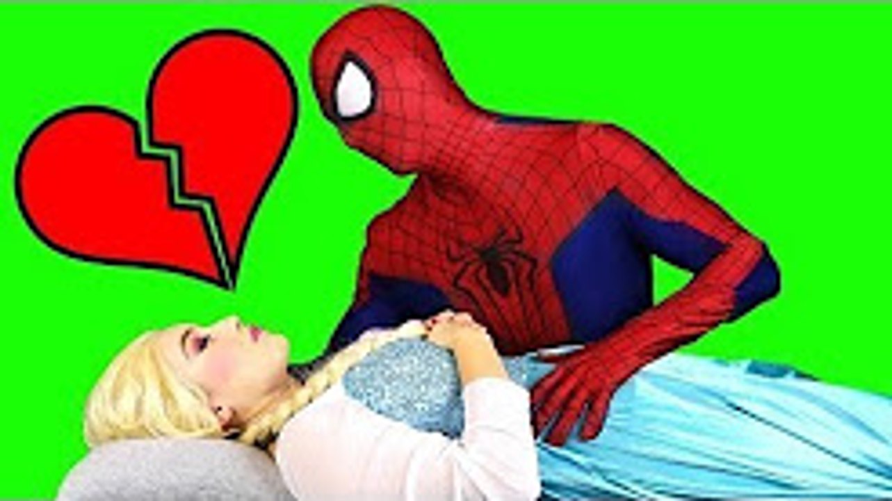 Frozen Elsa is DEAD!- w_ Spiderman Joker Rapuntzel Princess Toys Superhero Fun in real life