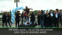 Patung Lionel Messi di Argentina Rusak
