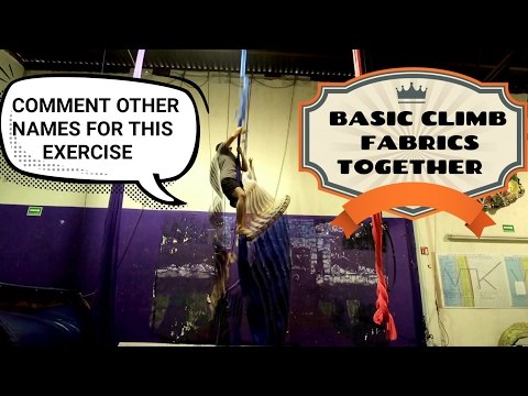 How do you call this exercise?, please comment, aerial fabrics basic climb fabrics together
