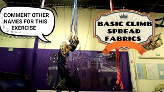 How do you call this exercise?, please comment, aerial fabrics basic climb spread fabrics