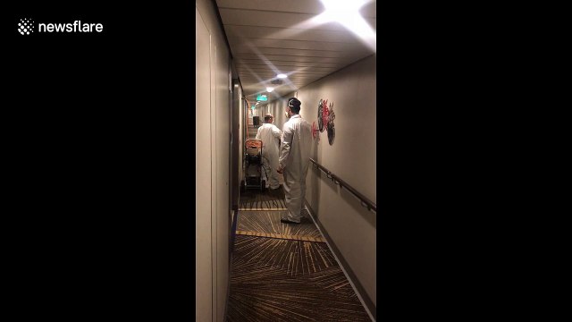 Crew members spray ship after 200 passengers fall ill in gastro outbreak