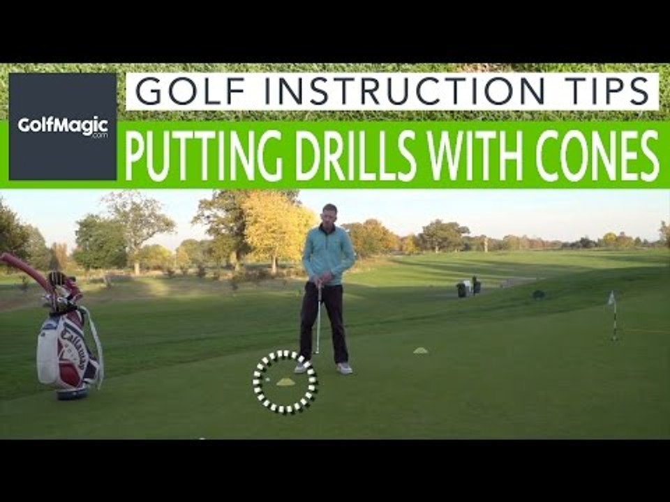 Golf Instruction Tips: Putting drills with cones #13