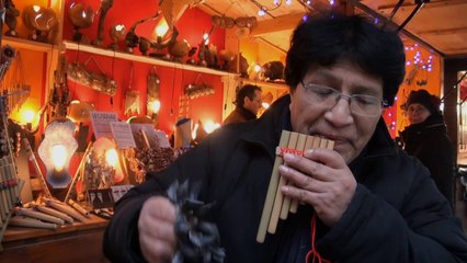 Marché de Noël de Mulhouse (1/6): les flûtes boliviennes de Massiko