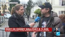 Mort de Johnny Hallyday : les fans du chanteur affluent à Marnes-la-Coquette