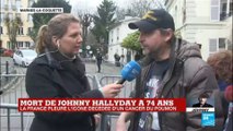 Mort de Johnny Hallyday : les fans du chanteur affluent à Marnes-la-Coquette