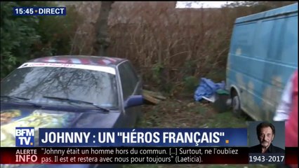 Ce fan a recouvert sa voiture de portraits de Johnny Hallyday