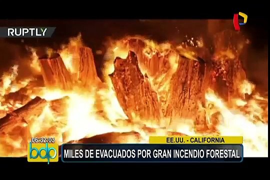 EEUU: más de 27 mil personas son evacuadas por incendio forestal en California