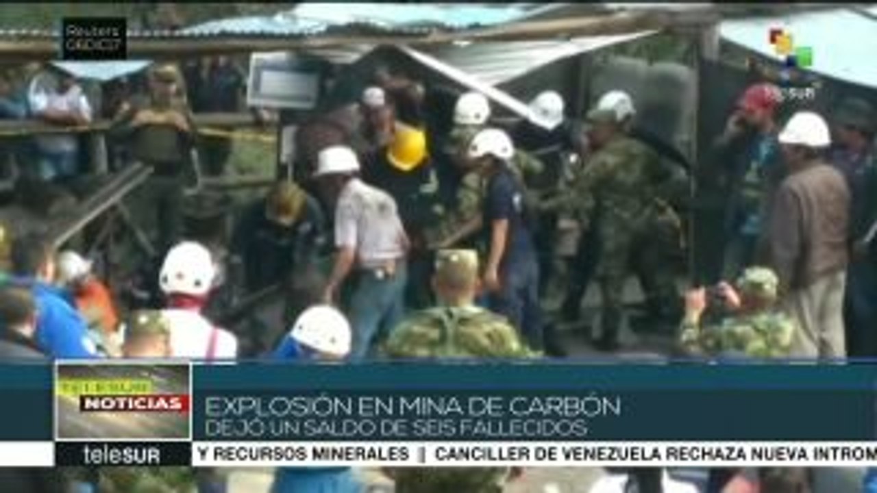 Explosión en mina de carbón de Colombia deja seis muertos