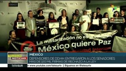 México: colectivos ciudadanos rechazan la Ley de Seguridad Interior