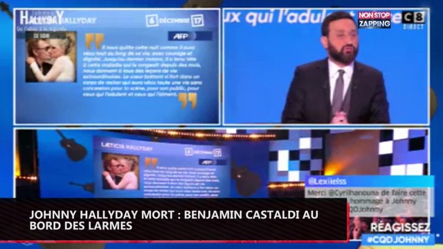 Johnny Hallyday mort : Benjamin Castaldi bouleversé au bord des larmes (vidéo)