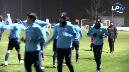 A l'entraînement avec les Olympiens avant Salzbourg...