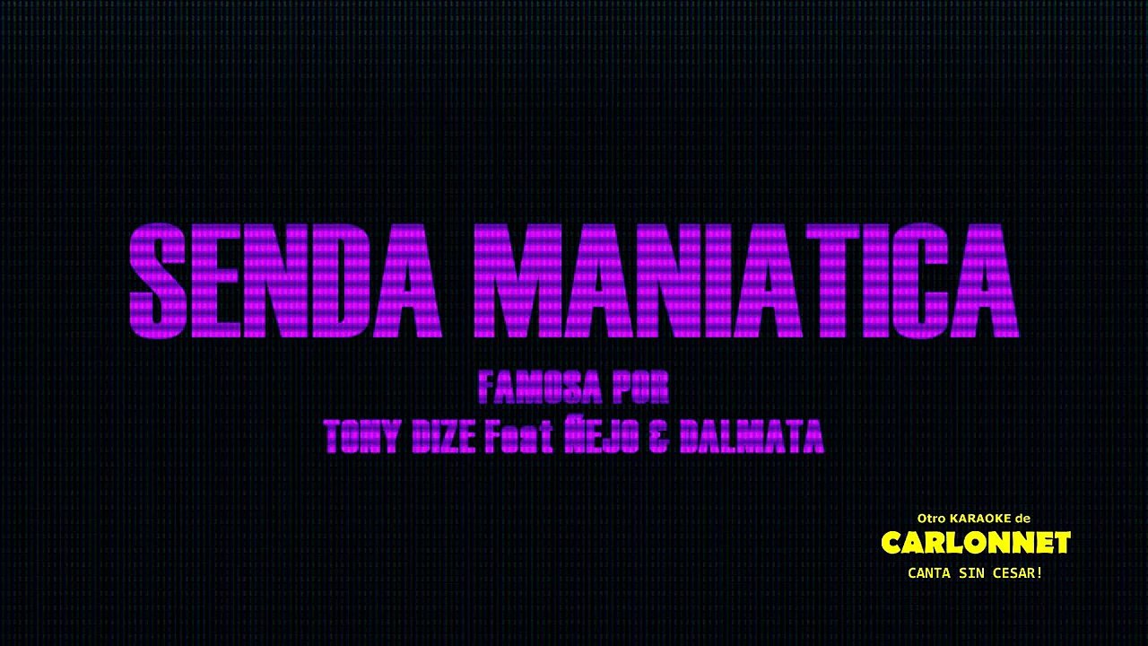 Senda maniatica - Tony Dize feat Ñejo y Dalmata (Karaoke)