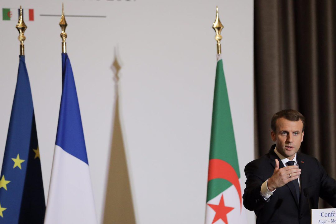 Conférence de presse du Président de la République, Emmanuel Macron, lors de sa visite de travail et d'amitié en Algérie.