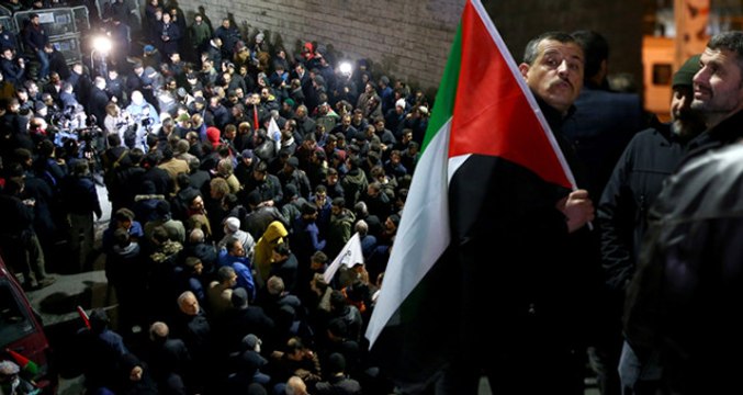 Trump'ın Kudüs Kararı İstanbul'daki ABD Başkonsolosluğu Önünde Protesto Edildi