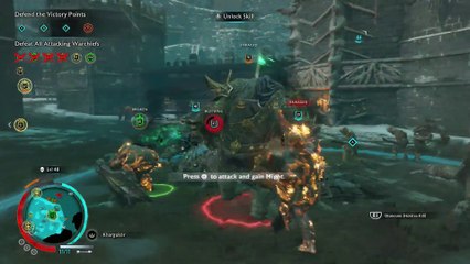 SHADOW OF WAR NO DEATHS FIRST TIME PLAYTHROUGH 171 POST-END SIEGE DEFENDING!