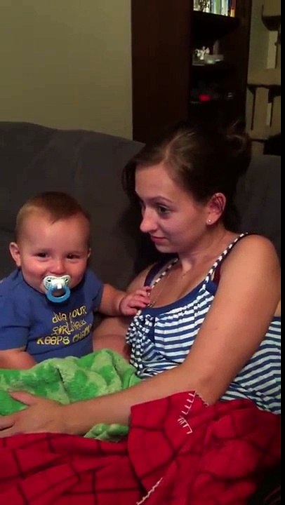 Baby makes wicked impersonation because of mommy’s crying, dailymotion video