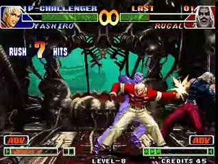 킹오브98 콤보모드 보스 오메가루갈 극악난이도 도전!! 야시로vs레벨8 루갈 [KOF98 combo mode(hack) best player]