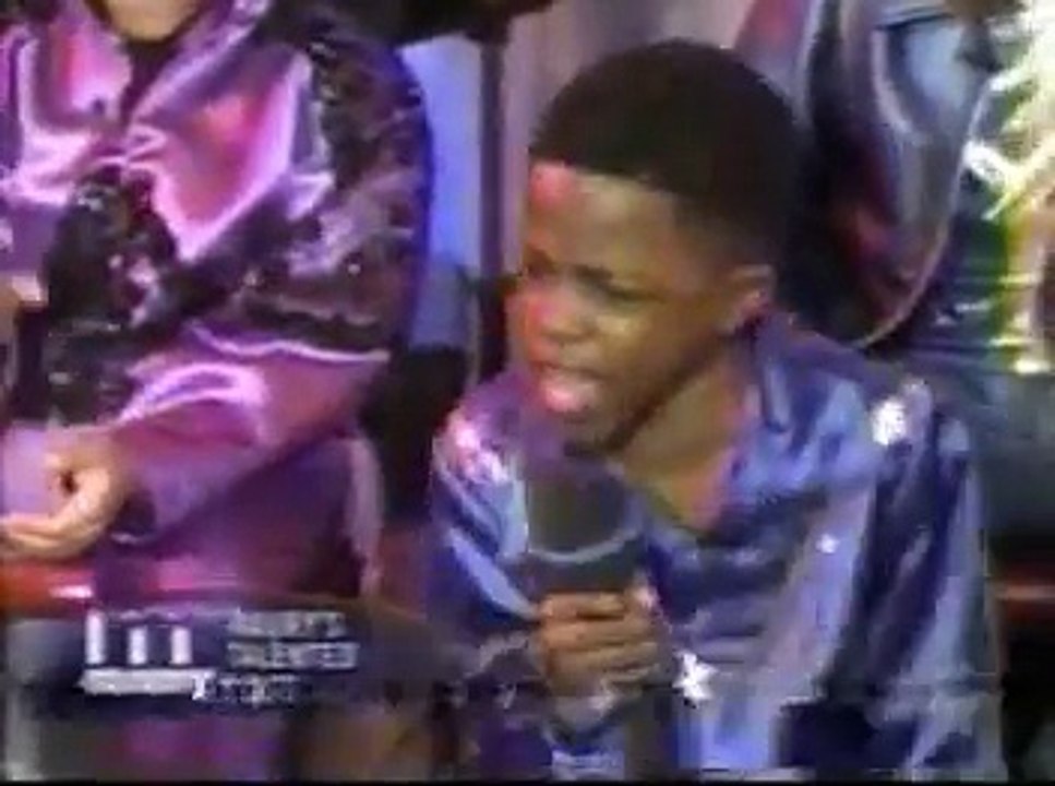 Holy Ghost music takes over secular show..  Kids singing old time Black Gospel