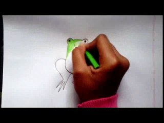How to Draw a Frog very easy | Cute and Green Frog | Drawing Tuber