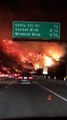Les incendies impressionnants près des autoroutes en Californie du Sud