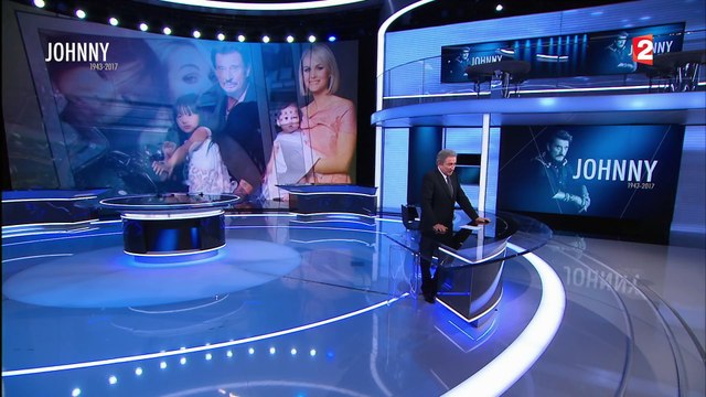 Michel Drucker en larmes pendant l'émission hommage Johnny Hallyday