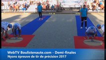 Nyons Pétanque 2017 Tir de précision : Dylan ROCHER à 1 petit point du record du monde !