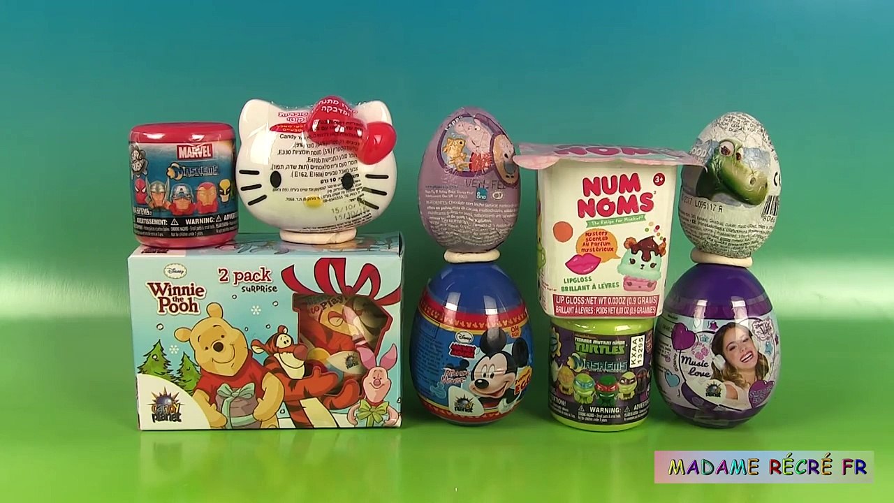 74.10 Oeufs Surprise Peppa Pig Violetta Mickey Mouse Num Noms 10 Surprise Eggs Unboxing