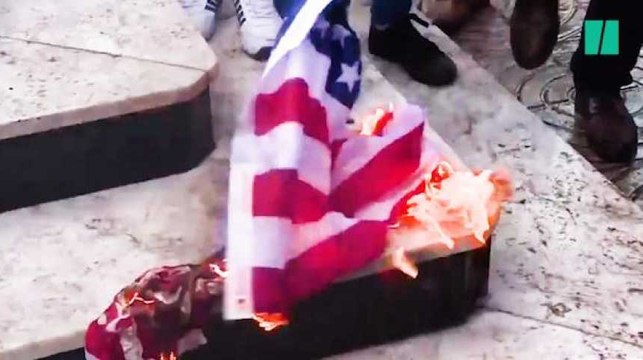 Mort à l'Amérique , Mort à Israël , à Gaza, les images de la colère des palestiniens