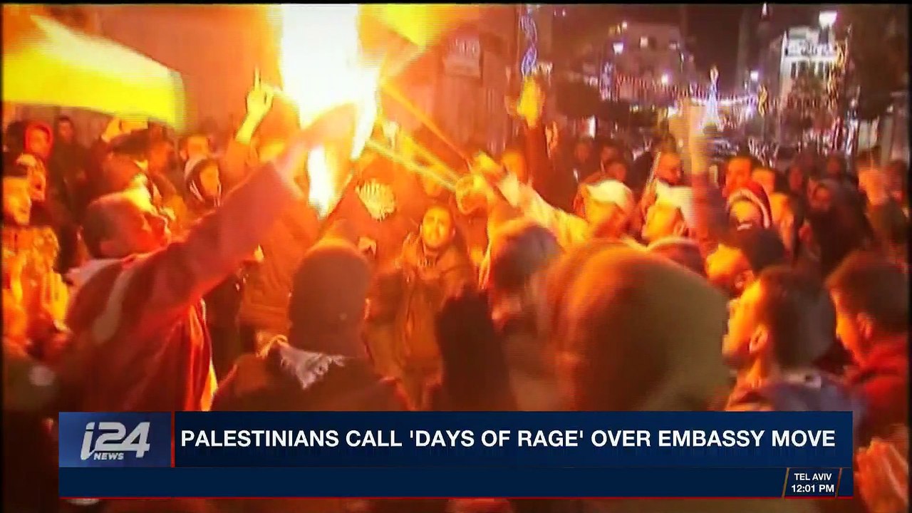 i24NEWS DESK | Palestinians call 'days of rage' over Embassy move | Thursday, December 7th 2017