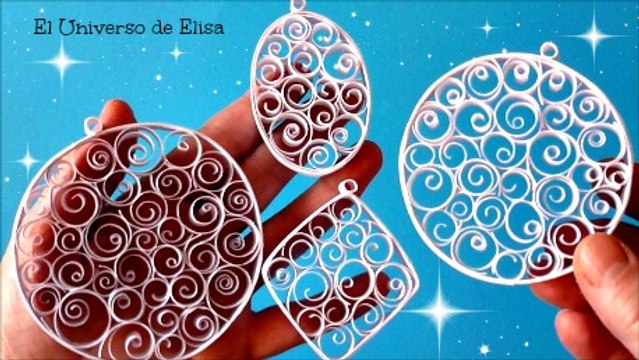 Adorno Navideño de papel, Adornos para el Árbol de Navidad, Manualidades para Navidad