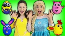 Frozen Elsa EASTER EGG CHALLENGE w_ Belle Spiderman Joker Slumber Party Fun Superhero in real life